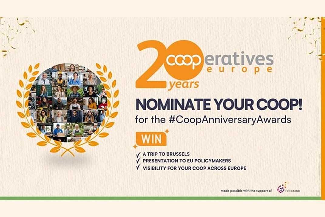 20 jaar cooperatives Europe wedstrijd Febecoop cooperatie sociaal ondernemen